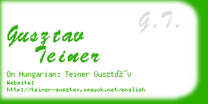 gusztav teiner business card